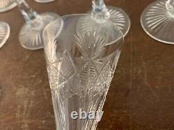 15 verres à vin rouge modèle taillé épi cristal de Saint Louis (prix à la pièce)