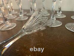 15 verres à vin rouge modèle taillé épi cristal de Saint Louis (prix à la pièce)