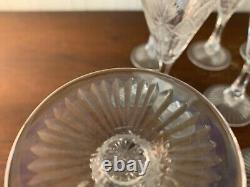 15 verres à vin rouge modèle taillé épi cristal de Saint Louis (prix à la pièce)