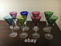 17 verres modèle Camargue en cristal de Saint Louis h 20.5 cm (prix à la pièce)