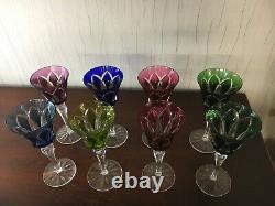 17 verres modèle Camargue en cristal de Saint Louis h 20.5 cm (prix à la pièce)