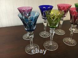 17 verres modèle Camargue en cristal de Saint Louis h 20.5 cm (prix à la pièce)