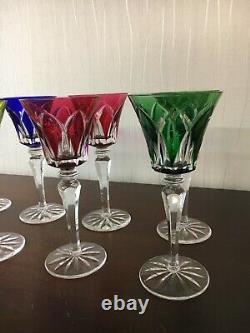17 verres modèle Camargue en cristal de Saint Louis h 20.5 cm (prix à la pièce)