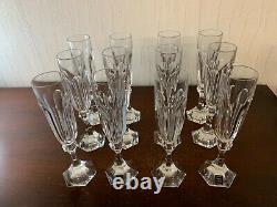 18 flûtes modèle Chambord en cristal de Saint Louis (prix à la pièce)