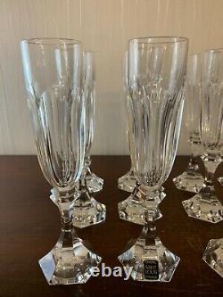 18 flûtes modèle Chambord en cristal de Saint Louis (prix à la pièce)