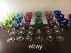 18 verres Rohmer modèle Chantilly en cristal de Saint Louis (prix à la pièce)