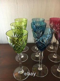 18 verres Rohmer modèle Chantilly en cristal de Saint Louis (prix à la pièce)
