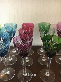 18 verres Rohmer modèle Chantilly en cristal de Saint Louis (prix à la pièce)