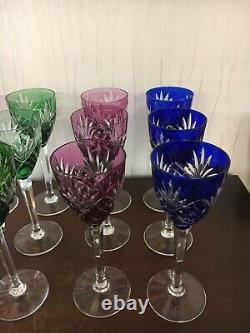 18 verres Rohmer modèle Chantilly en cristal de Saint Louis (prix à la pièce)