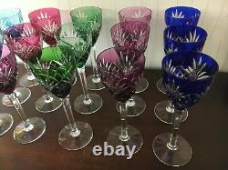 18 verres Rohmer modèle Chantilly en cristal de Saint Louis (prix à la pièce)