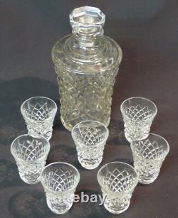 1930 bel ensemble cristal saint Louis carafe précieuse 780g17,5cm + 7 verres