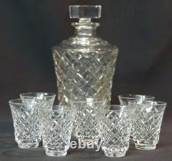 1930 bel ensemble cristal saint Louis carafe précieuse 780g17,5cm + 7 verres