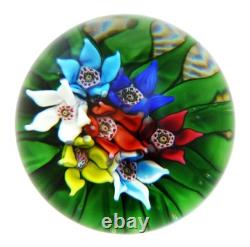 1977 Presse-papier Cristal Saint Louis Bouquet Floral