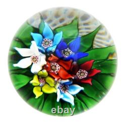 1977 Presse-papier Cristal Saint Louis Bouquet Floral