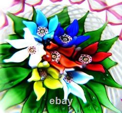 1977 Presse-papier Cristal Saint Louis Bouquet Floral