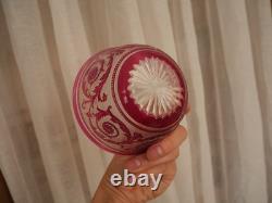 1 Bol ramequin rince-doigt cristal dégager à l'acide Saint ST Louis thistle rose