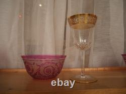 1 Bol ramequin rince-doigt cristal dégager à l'acide Saint ST Louis thistle rose