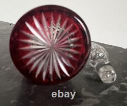 1 Carafe À Liqueur 31 Cm En Cristal De Saint-Louis Massenet Rubis