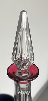 1 Carafe À Liqueur 31 Cm En Cristal De Saint-Louis Massenet Rubis