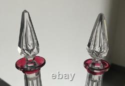 1 Carafe À Liqueur 31 Cm En Cristal De Saint-Louis Massenet Rubis