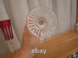 1 Flute à champagne roemer cristal overlay rouge Saint ST Louis Tommy 18.8 cm