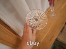 1 Flute à champagne roemer cristal overlay rouge Saint ST Louis Tommy 18.8 cm