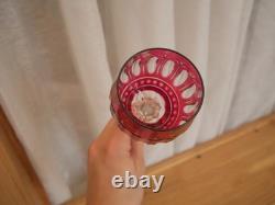 1 Grand verre à vin rouge du Rhin cristal rouge overlay roemer Saint ST Louis 1 Grand verre à vin rouge du Rhin cristal rouge overlay roemer Saint ST Louis