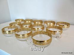 1 Tasse avec anse en Saint St Louis Cristal Thistle Or signé parfait état