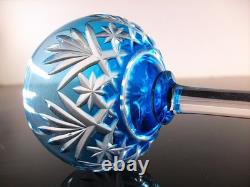 1 Verre A Vin Cristal Couleur Bleu Ciel Taille Modele Massenet St Louis Signe