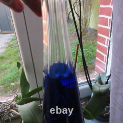 1 carafe a vin couleur bleu en cristal de saint louis Massenet taille 4147