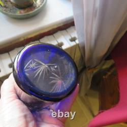 1 carafe a vin couleur bleu en cristal de saint louis Massenet taille 4147