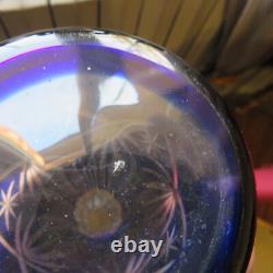 1 carafe a vin couleur bleu en cristal de saint louis Massenet taille 4147
