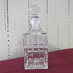 1 carafe à whisky carré en cristal de saint louis modèle à Manhattan