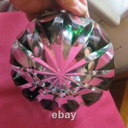1 cendrier en cristal de couleur vert saint louis modèle ambassadeur Ø 14,8 cm