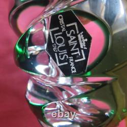 1 cendrier en cristal de couleur vert saint louis modèle ambassadeur Ø 14,8 cm