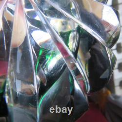 1 cendrier en cristal de couleur vert saint louis modèle ambassadeur Ø 14,8 cm