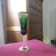 1 Flute A Champagne Cristal De Saint Louis Mod&egrave;le Thistle De Couleur Verte Sign&eacute;