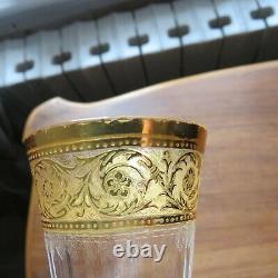 1 flute en cristal de saint louis modèle thistle signé H 18,7 cm
