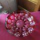 1 Grand Cendrier En Cristal De Saint Louis De Couleur Rouge Ø 22cm