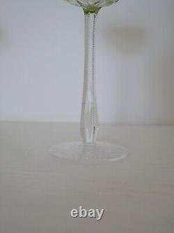 1 grand verre cristal roemer overlay Val Saint Lambert Baccarat ST Louis Vert