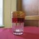 1 Verre Gobelet A Th&eacute; De Couleur Rouge Cristal De Saint Louis Decor Or