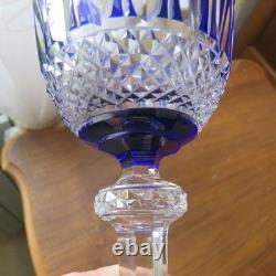 1 verre roemer cristal de saint louis modèle tommy couleur bleu cobalt H 19,7 1 verre roemer cristal de saint louis modèle tommy couleur bleu cobalt H 19,7