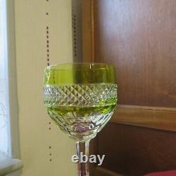 1 verre roemer de couleur chartreux cristal de saint louis modèle trianon H 18