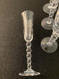 22 flûtes à champagne modèle Bubble en cristal de Saint Louis (prix à la pièce)