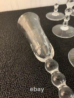 22 flûtes à champagne modèle Bubble en cristal de Saint Louis (prix à la pièce)