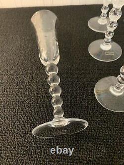 22 flûtes à champagne modèle Bubble en cristal de Saint Louis (prix à la pièce)