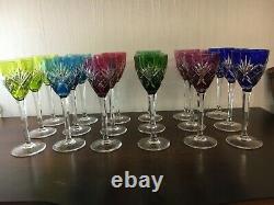 24 verres Rohmer modèle Chantilly en cristal de Saint Louis (prix à la pièce)