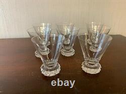 25 verres à eau modèle diamant en cristal de Saint Louis (prix à la pièce)