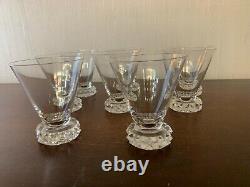 25 verres à eau modèle diamant en cristal de Saint Louis (prix à la pièce)