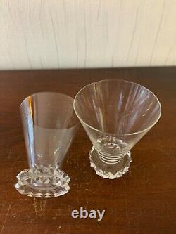 25 verres à eau modèle diamant en cristal de Saint Louis (prix à la pièce)